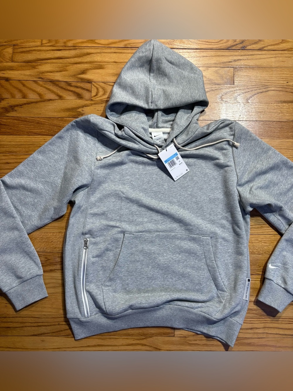 Nike Standard Issue Grey Dri-FIT Pullover Basketball Hoodie Mens Size Medium NEW - Picture 2 of 7